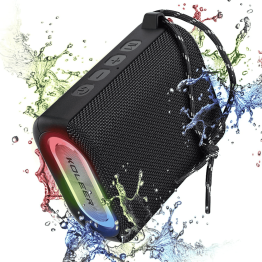 Koleer Bluetooth Speaker – IPX7 ওয়াটারপ্রুফ, 10W স্টেরিও সাউন্ড, RGB লাইট ও 30 ঘন্টা প্লে-টাইম